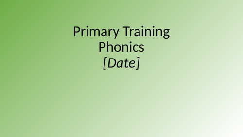 Phonics Training