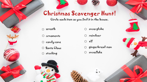 Christmas Scavenger Hunt!