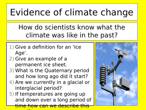 Evidence of climate change | Teaching Resources