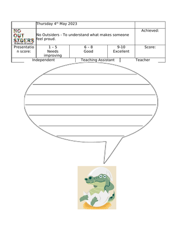 Year 2 No Outsiders resource - full year - 5 lessons