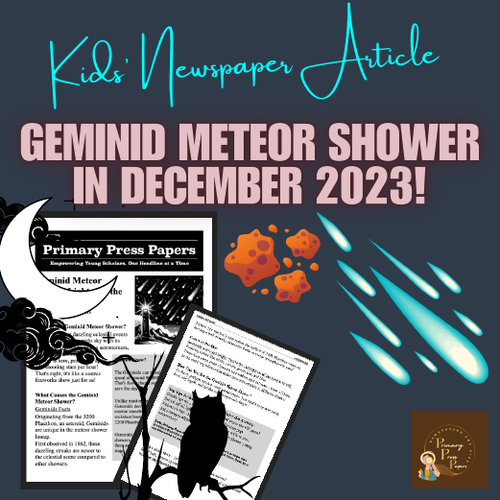 Geminid Meteor Shower Lights Up the Night Sky ~ Kids Reading Adventure!