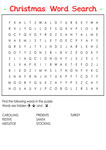 Christmas Wordsearch! New