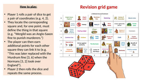 Edexcel GCSE 9-1 History: Crime and Punishment revision grids