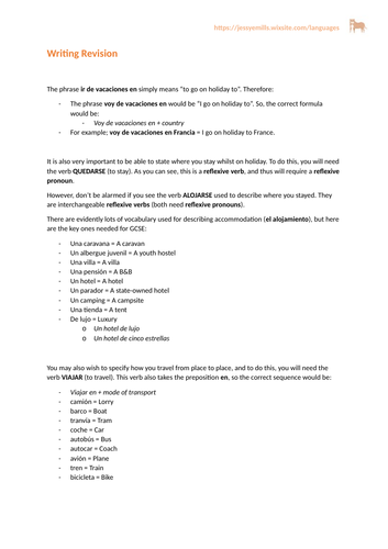 Spanish Vocabulary - Holidays