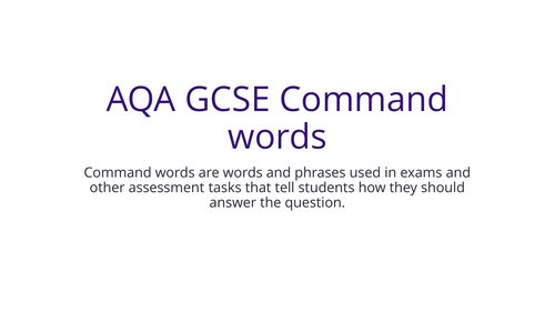 AQA GCSE Command Word Bunting Display - Geography