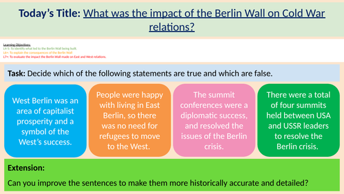 L2: The impact of the Berlin Wall (GCSE History Edexcel)