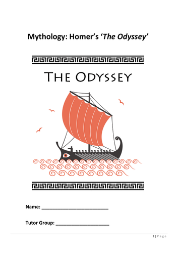 Greek Myths & The Odyssey Booklet