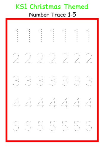 EYFS Number Trace 1-5