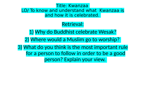 Kwanzaa