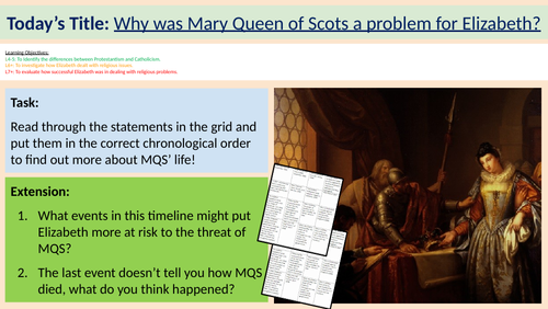 L6: The Problem of Mary Queen of Scots (Lesson + documentary Q+As) (GCSE History EEE Edexcel)