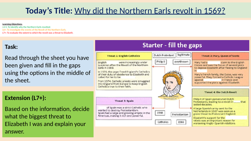 L1: The Revolt of the Northern Earls (GCSE History EEE Edexcel)