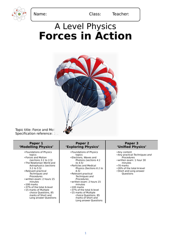 OCR Physics A: 3.2 (Forces) Workbook
