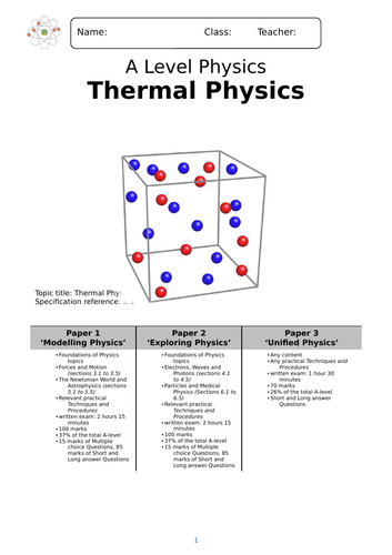 OCR Physics A: 5.1 (Thermal) Workbook