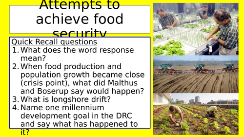 Attempts to achieve food security
