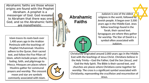 Abrahamic Faiths | Teaching Resources