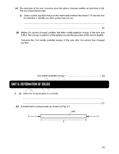 AS PHYSICS 9702: Deformation of Solids
