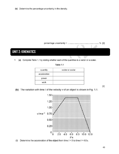 AS PHYSICS 9702: KINEMATICS