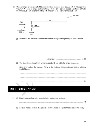 AS PHYSICS 9702: PARTICLE PHYSICS