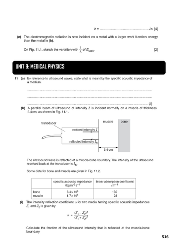 MEDICAL PHYSICS : A LEVEL PHYSICS 9702