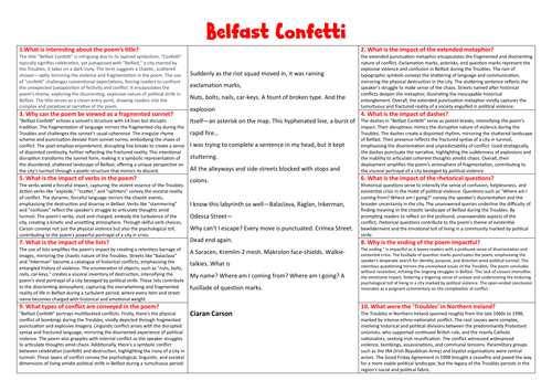 Belfast Confetti Revision