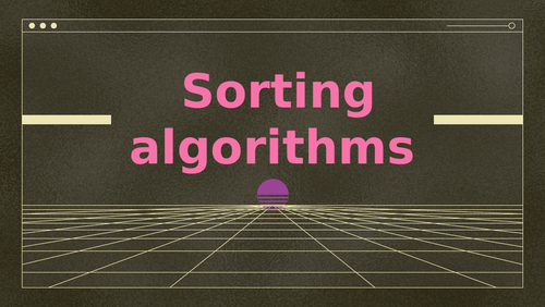 Sorting algorithm