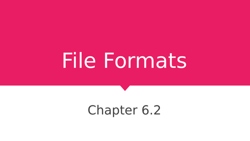 File formats