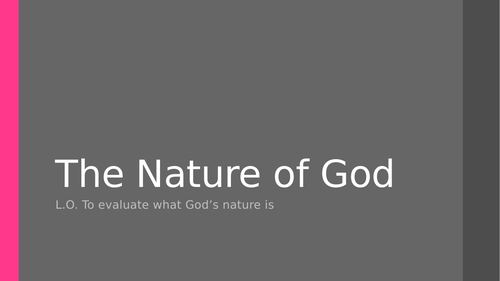 A-Level RS: Nature of God Lesson - Eduqas Christianity (Religious Studies)