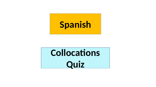 Spanish collocations quiz