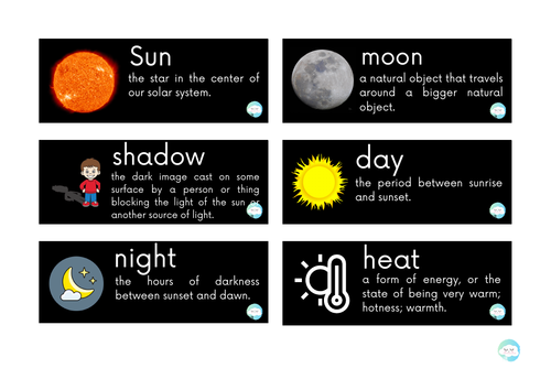 Earth and Space - Labels with definitions (KS2) - Science Word Wall