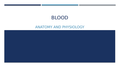 Blood Anatomy and Physiology Power Point