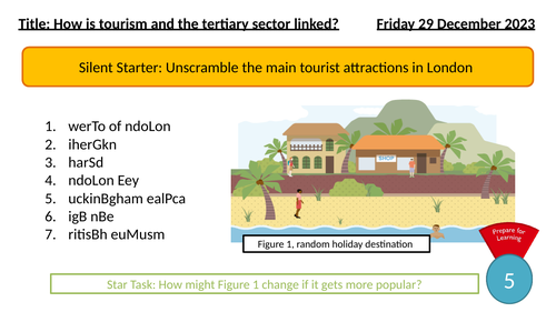 Tourism in London and the tertiary sector