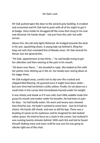 Inference Comprehension - Mr Oak's visit