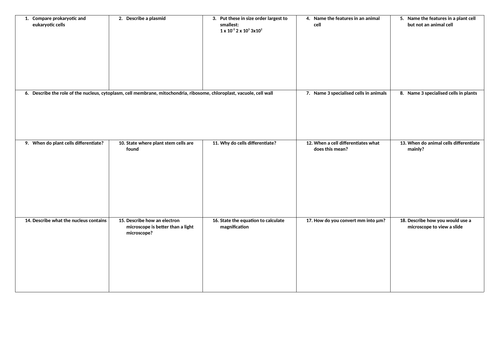 AQA trilogy paper 1 combined revision mats and answers