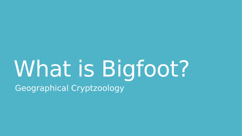 Bigfoot Presentation