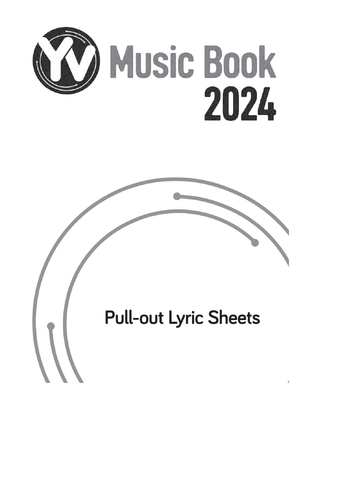 Young Voices 2024 lyric sheet