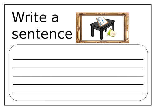 Write a sentence phonics activity