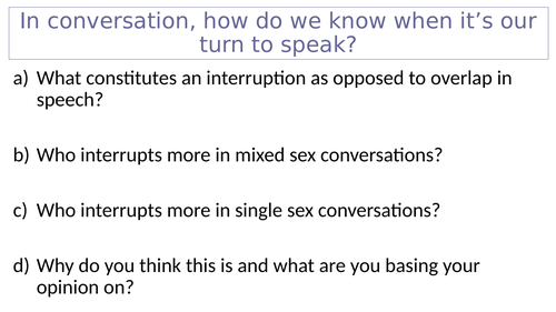 gender and conversation