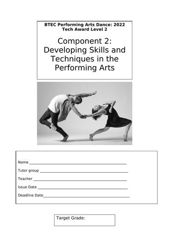 BTEC Level 2 Tech Award Dance Component 2 Portfolio