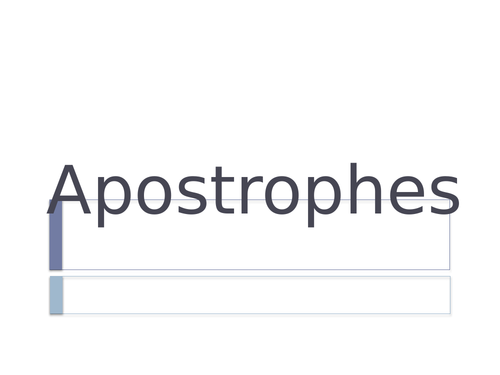 Apostrophe for contraction