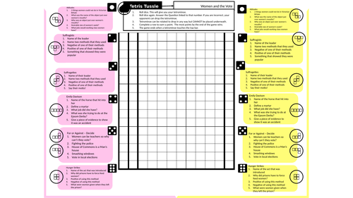Tetris Tussle - Women and the Vote