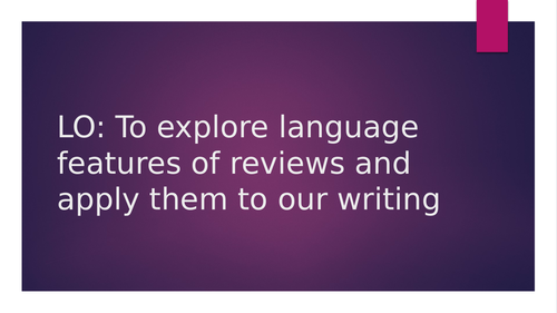 Review writing for GCSE