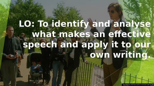 Speech writing at GCSE