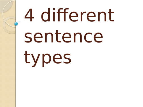 4 Sentence Types- Year 2