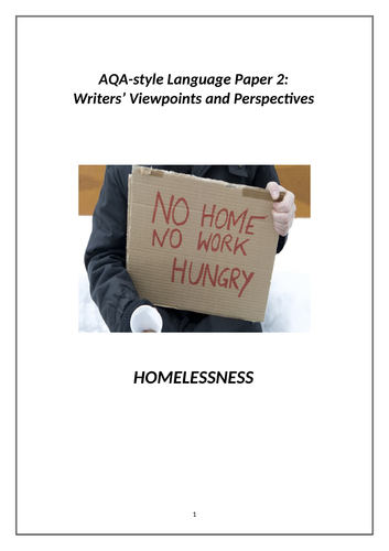Language Paper 2: Homelessness