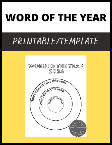 Word of the Year and Goal Setting - New Year - Resolutions - Art