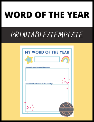 Word of the Year - New Year - Goal Setting -Goals