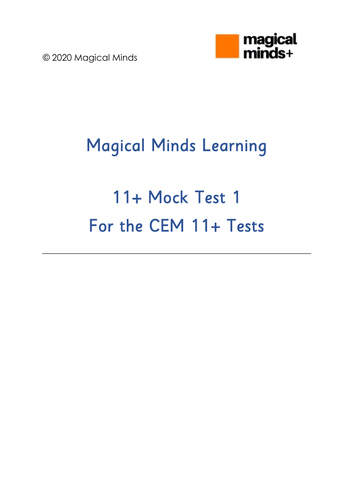 11+ CEM Style Mock Papers Set