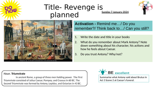 Revenge is planned Julius Caesar