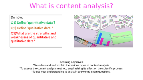 What is content analysis? With Thematic Analysis - A2 Research Methods - A Level Psychology AQA