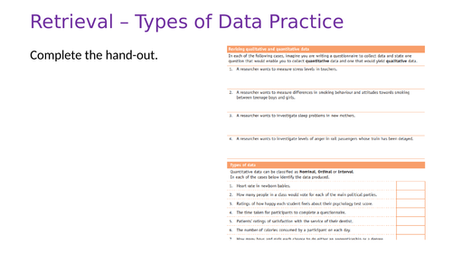 Statistical tests worked examples - A2 Research Methods - Psychology